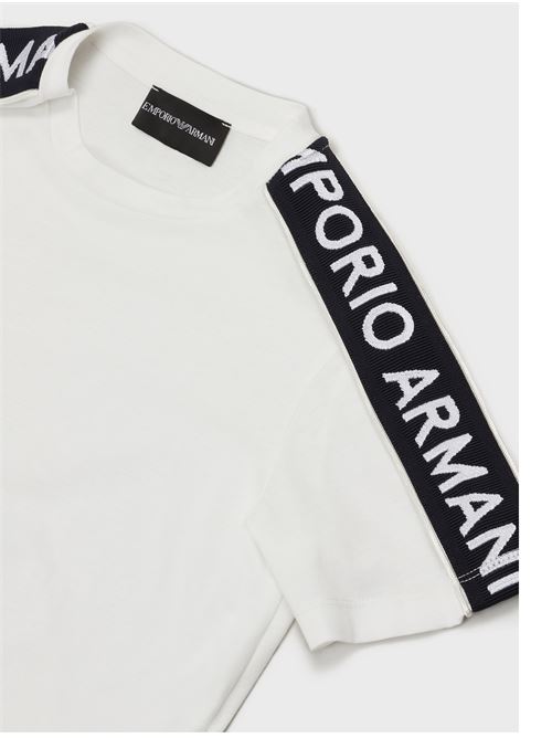 T-shirt, bambino, con bande logate. EMPORIO ARMANI | 3R4TJH 1JPZZ0101